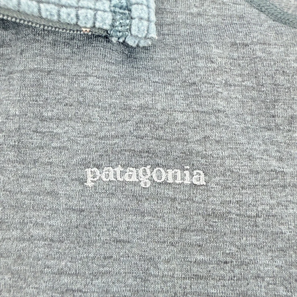Patagonia R1 Polartec Power Grid Fleece Quarter Zip Pullover Mens Small Blue